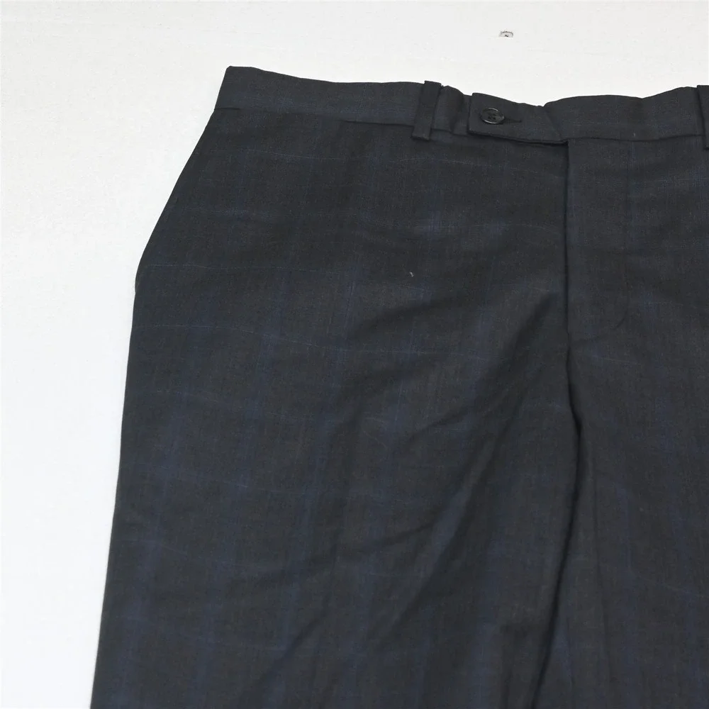 Jack Victor 42R 32x34 Gray Windowpane 100% Wool Nepal Mens Jacket Pants Suit
